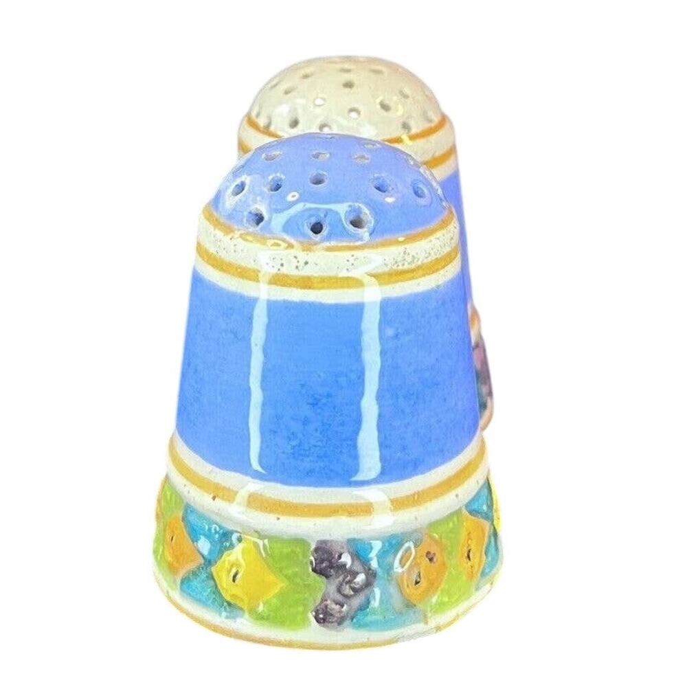ARS Italy Hand Painted Salt Pepper Shakers Tuscan Style Vintage - Picture 2 of 6